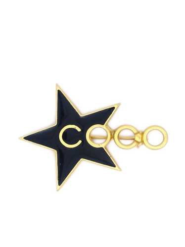 CHANEL Pre-Owned 2001 star motif Coco brooch - Gol