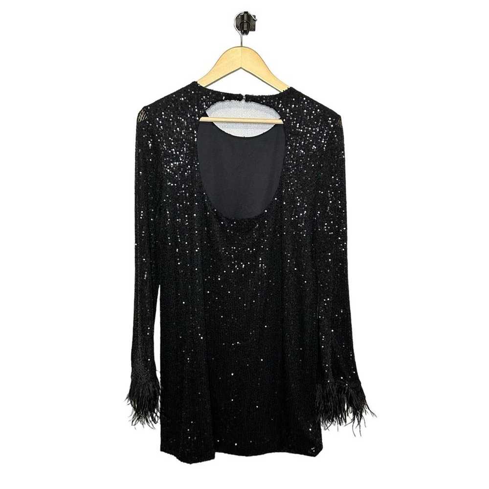 WAYF Sequin Feather bell sleeve dress - image 3