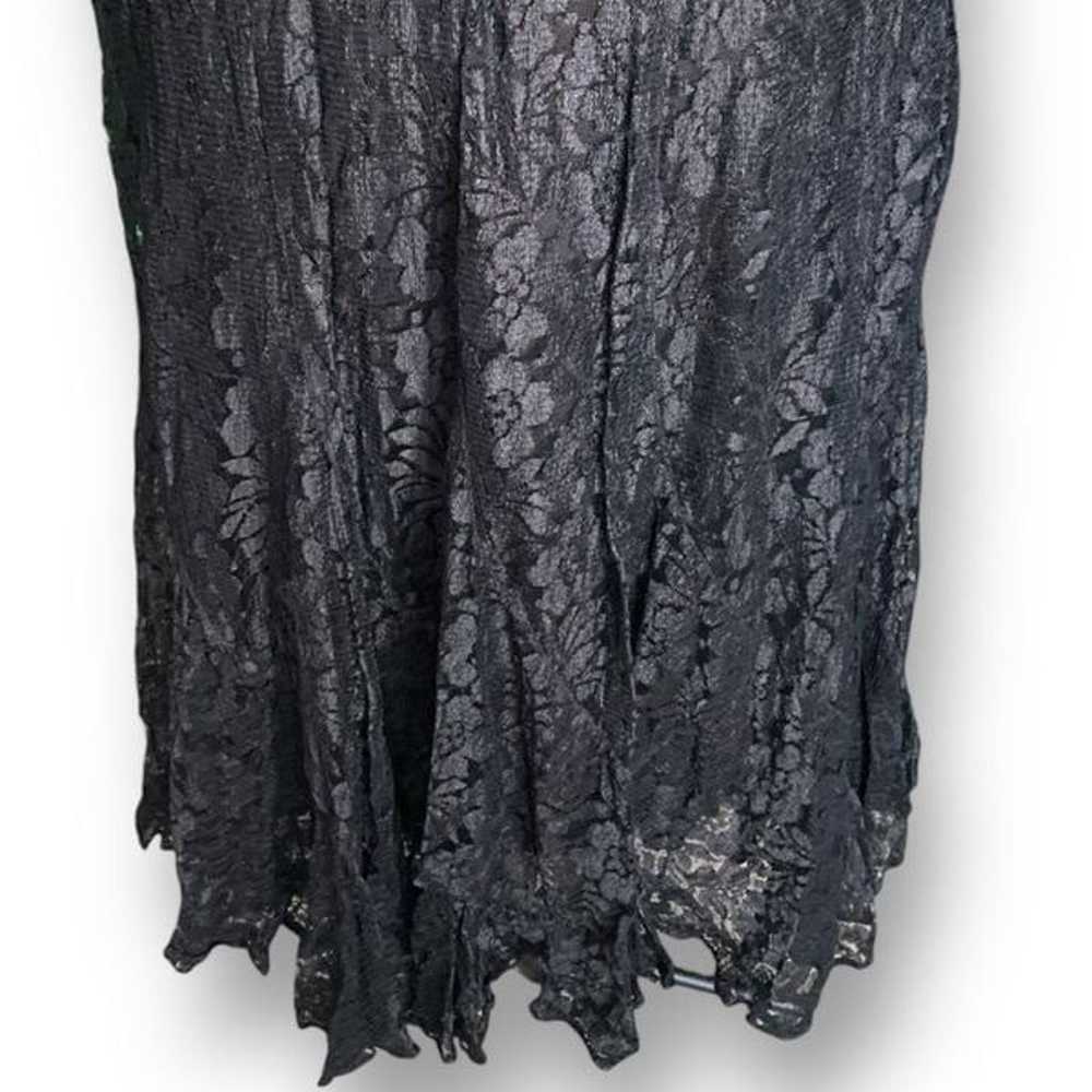 Vintage Nostalgia Dress Black Floral Lace Short S… - image 3