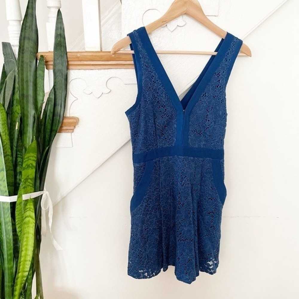 Free People Blue Lovely Lace Dress Cut Out Back S… - image 3