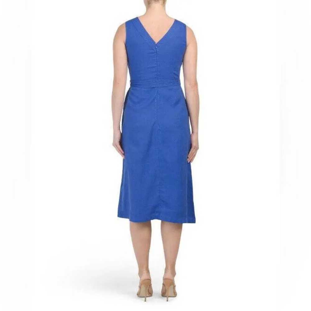 Nicole Miller NY Linen Fit and Flare Midi Dress -… - image 2
