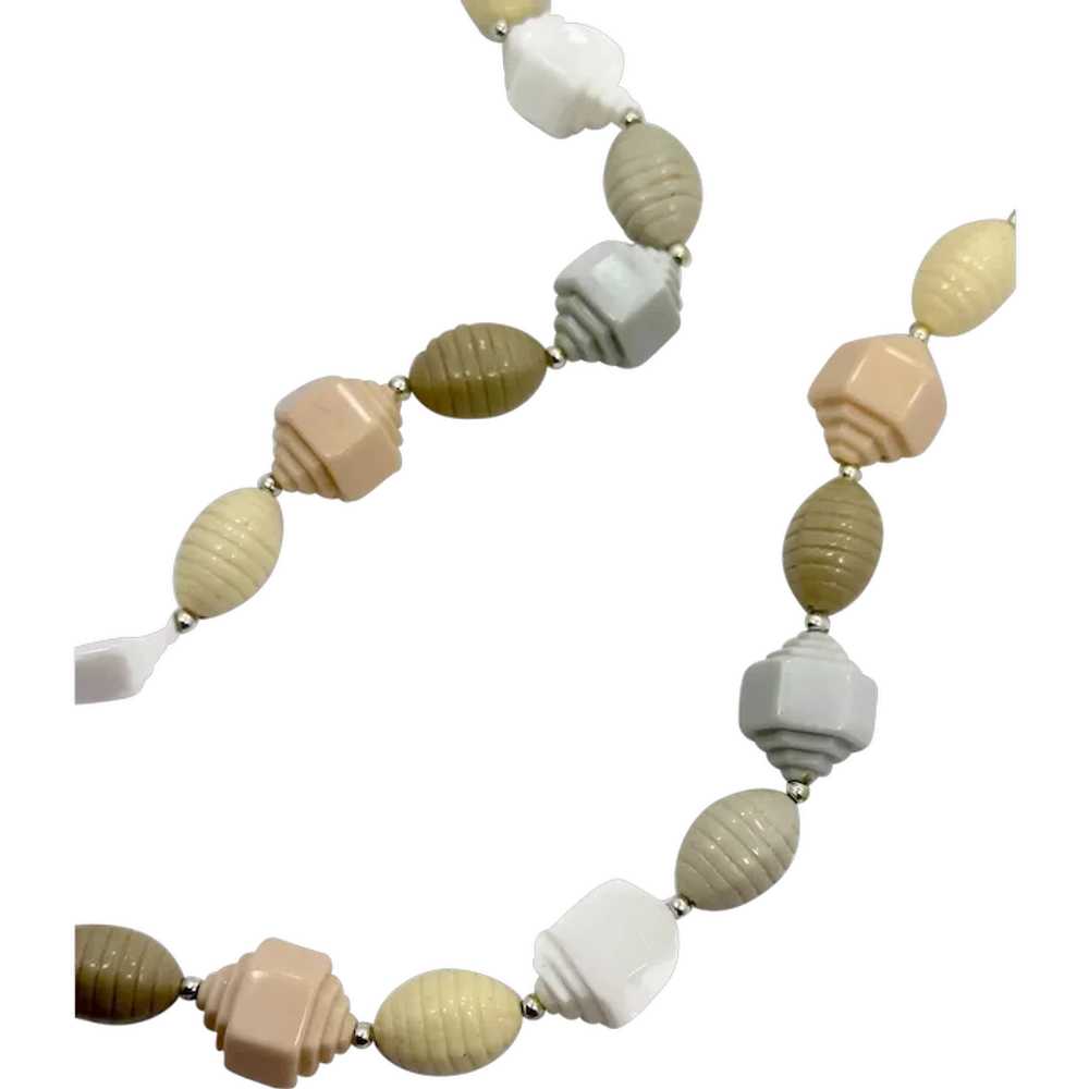 Vintage Necklace, Pastel, Pink, Blue, White Green… - image 1
