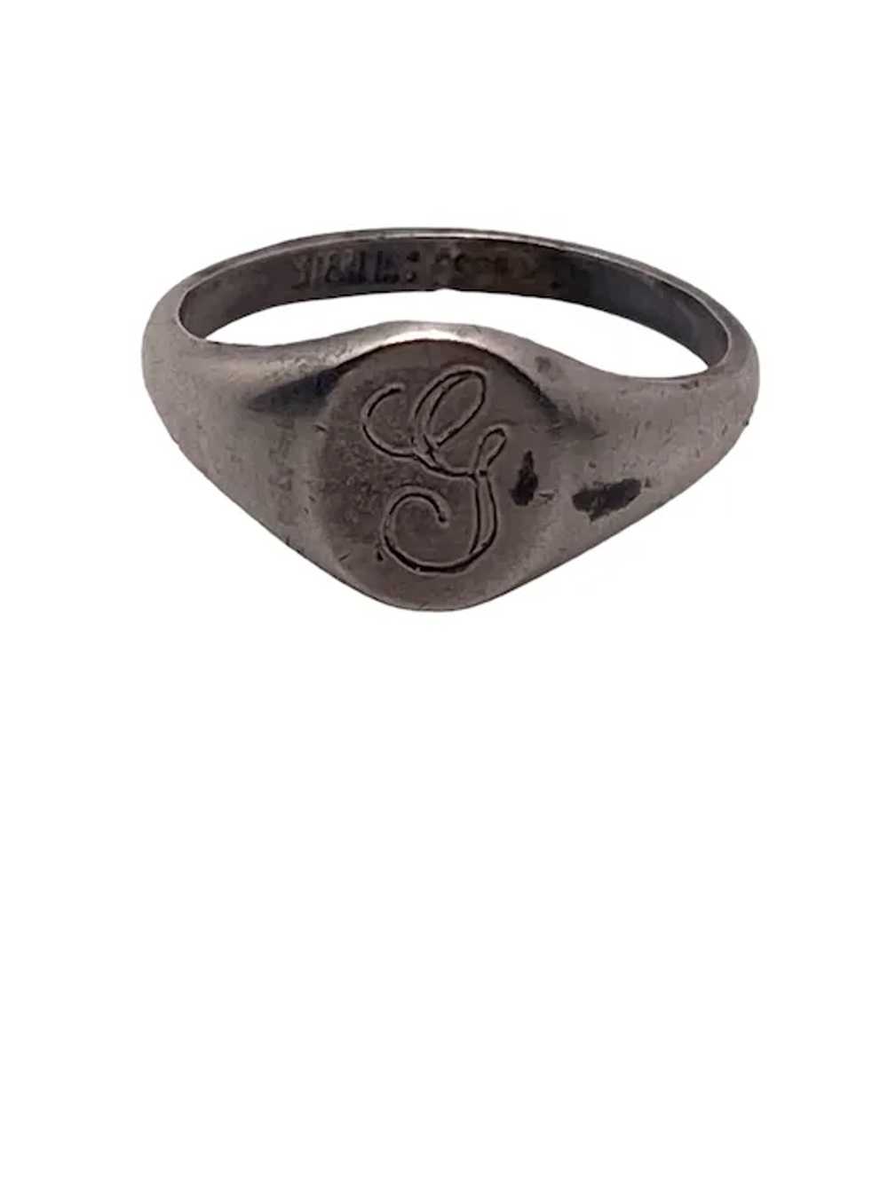 Joseph Esposito Small Sterling Silver Signet Ring - image 2