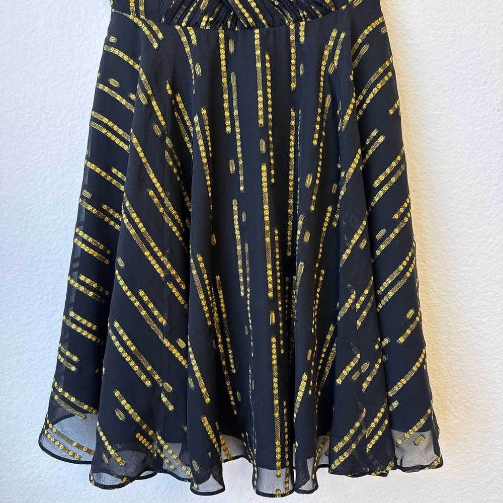 Shoshana Black and Gold Mini Dress - image 3