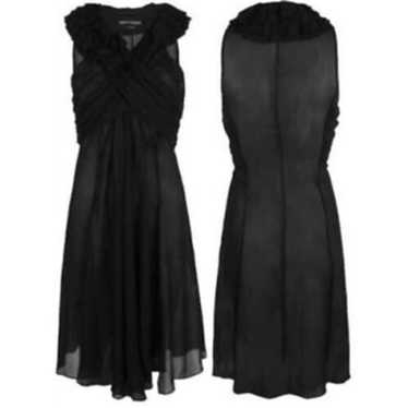 ALLSAINTS Florianna Silk Dress Ruffles Ruched She… - image 1