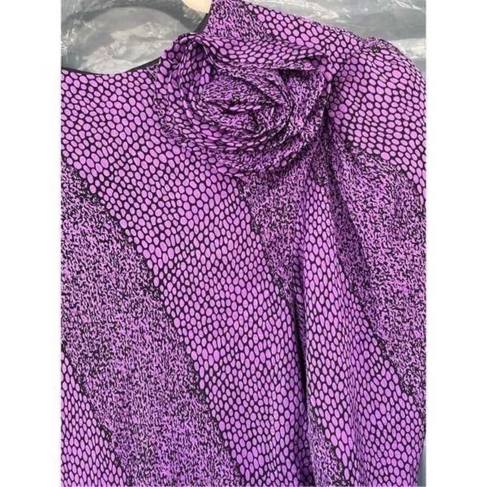 1221 80s 90s Vintage Jill Richards Purple Ruffle … - image 4
