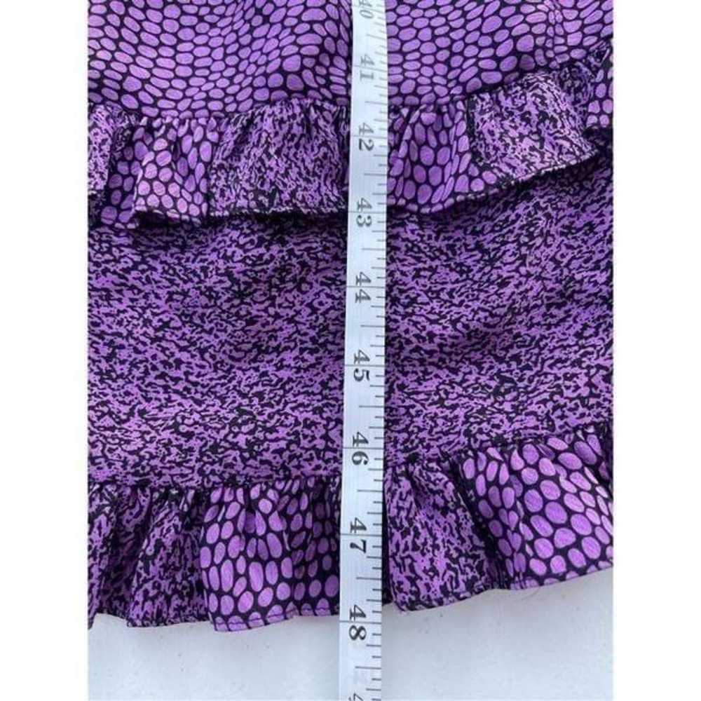 1221 80s 90s Vintage Jill Richards Purple Ruffle … - image 7