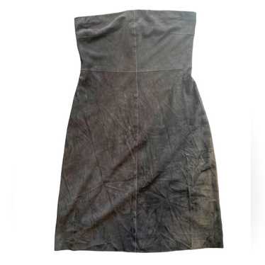 Tahari Dark Brown Soft 100% Leather Strapless Min… - image 1