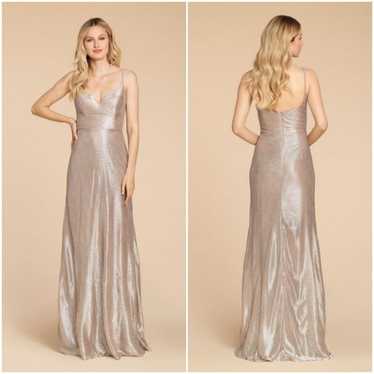 Hayley Paige Occasions Silver Rose Metallic Maxi D
