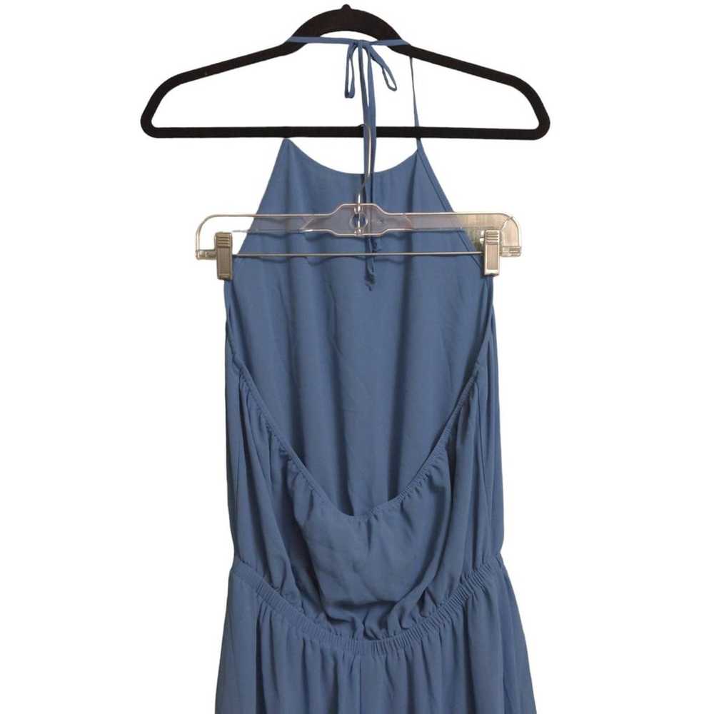 Show Me Your Mumu Heather Halter Dress L Blue Sol… - image 5