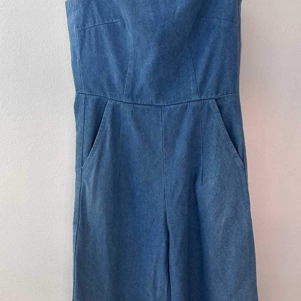 Anthropologie Suku Denim Cropped Jumpsuit by Loup… - image 7