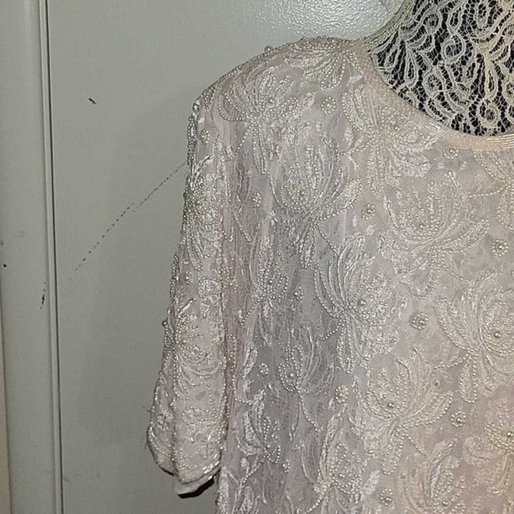 LAWRENCE KAZAR New York Vintage Beaded Long Dress… - image 4
