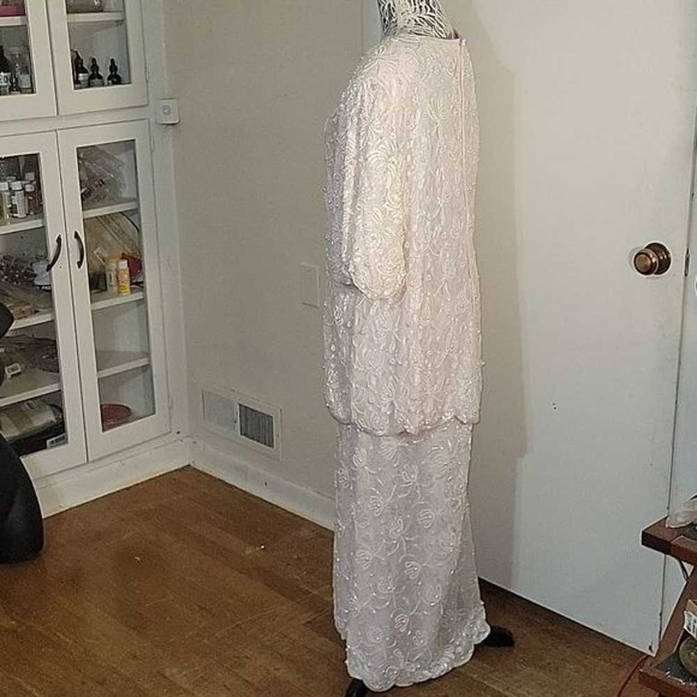LAWRENCE KAZAR New York Vintage Beaded Long Dress… - image 5