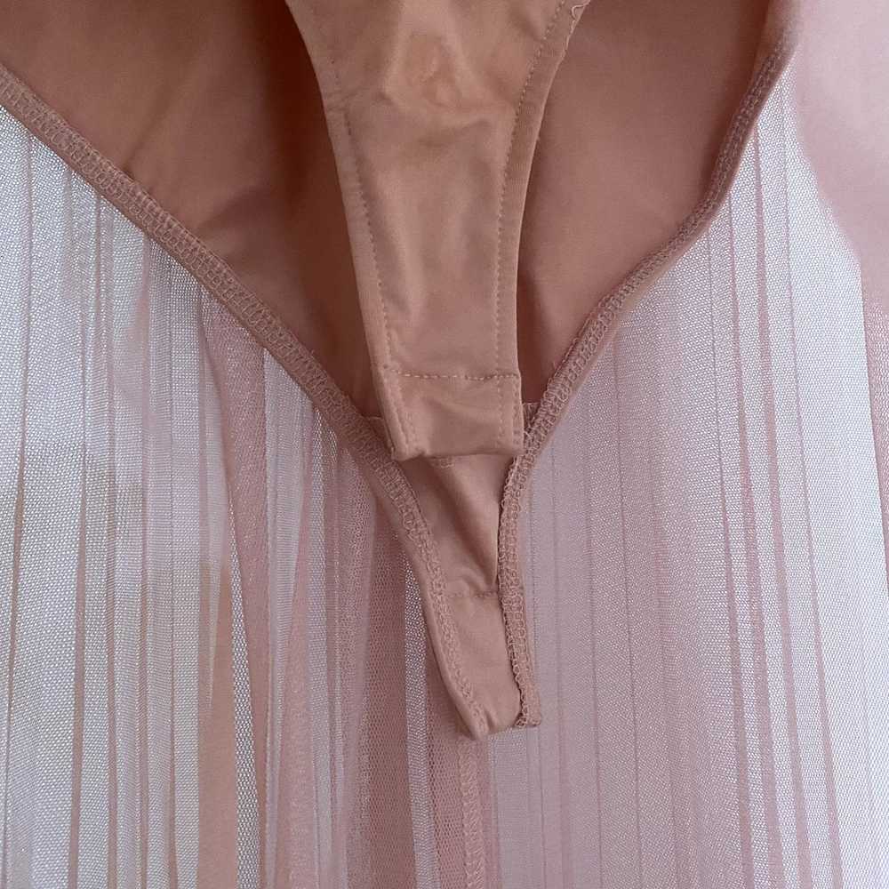 GUESS Blush Pink Paulina Sleeveless Pleated Sheer… - image 7