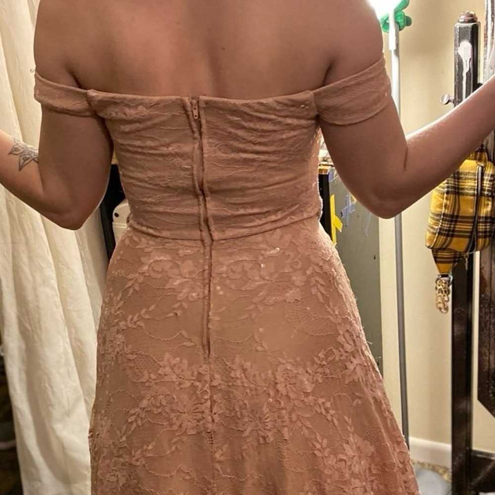 Say Yes To The PROM Dress Off The Shoulder Nude D… - image 2