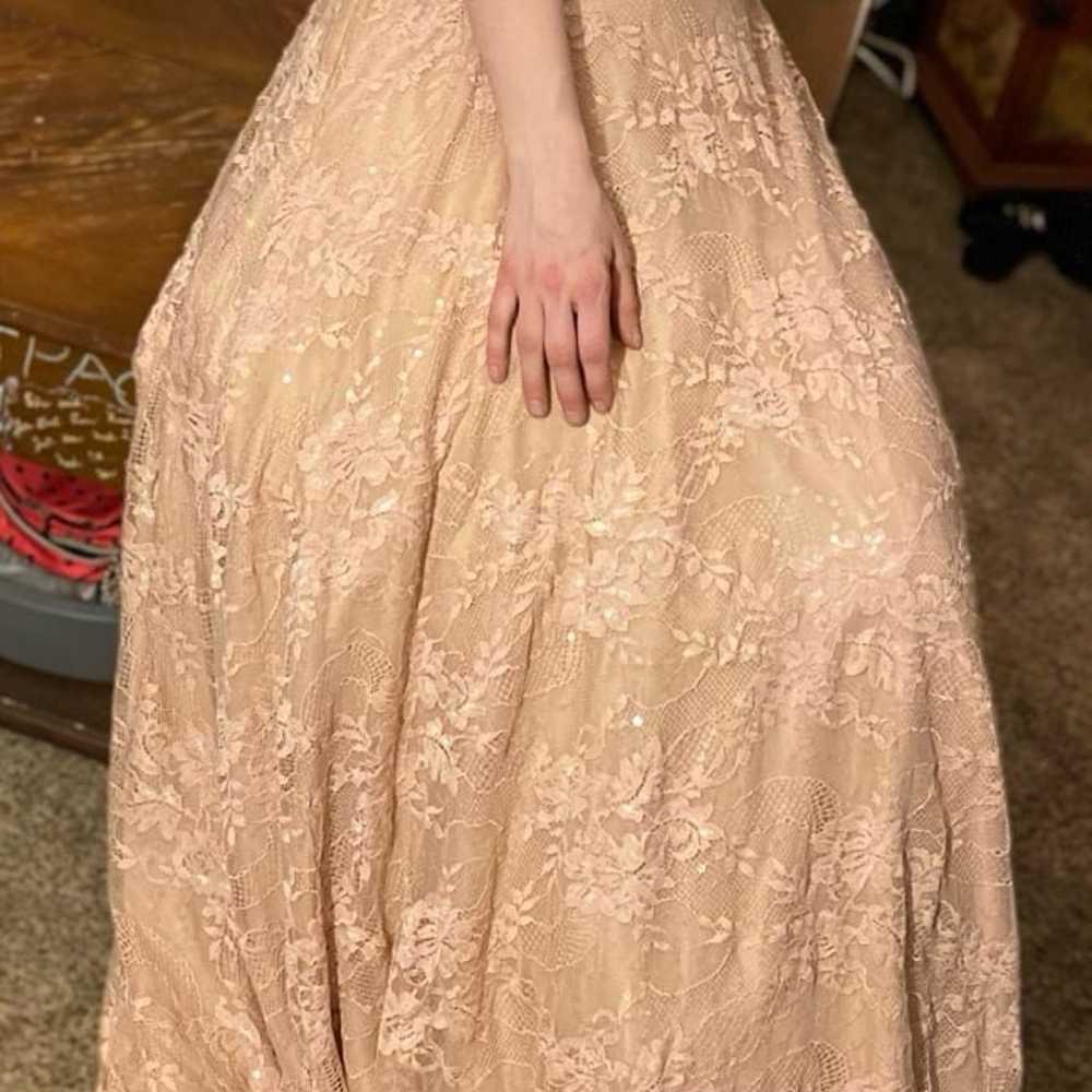 Say Yes To The PROM Dress Off The Shoulder Nude D… - image 3