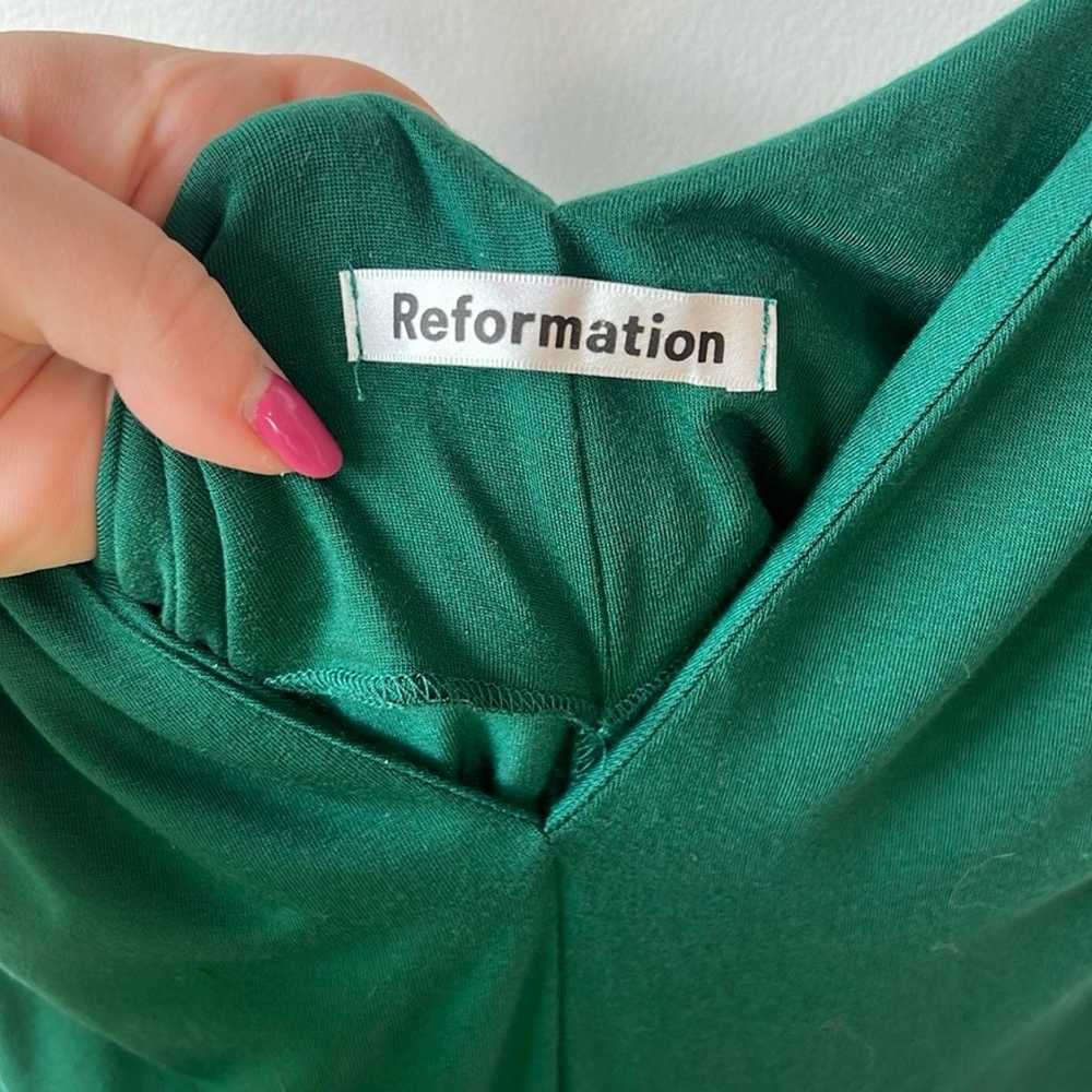 Reformation Emerald Green Strada Dress - image 6