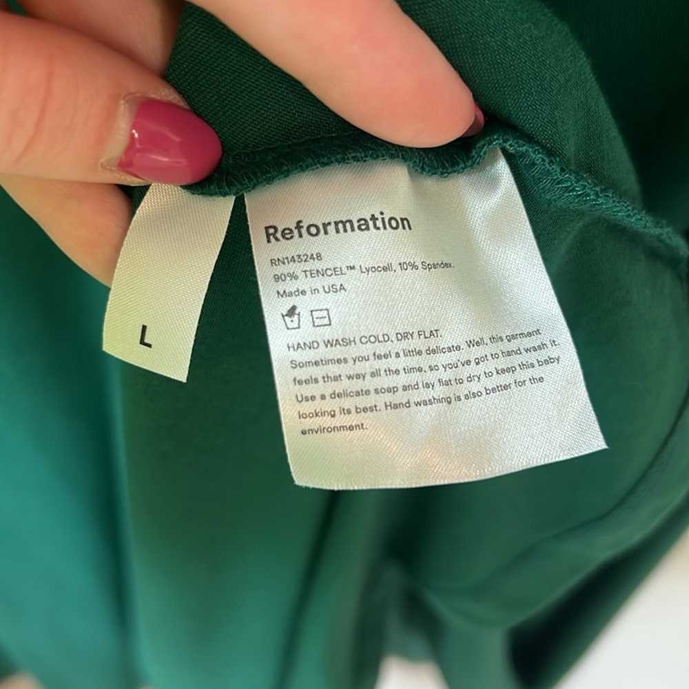 Reformation Emerald Green Strada Dress - image 8