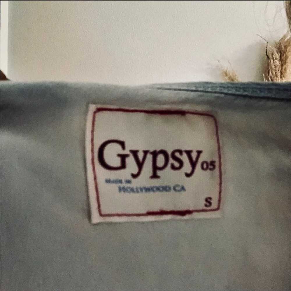 GYPSY 05 REVOLVE Navy Blue White Silk Tie Dye Str… - image 5