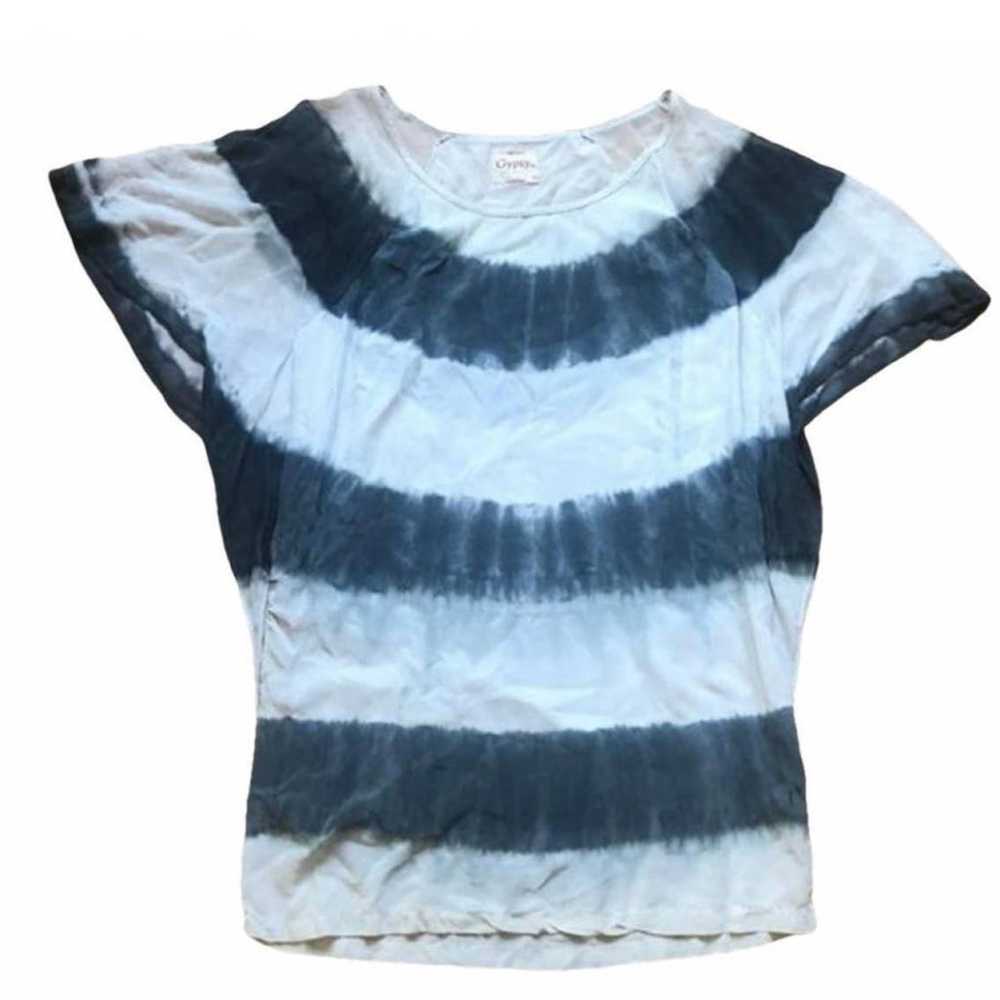GYPSY 05 REVOLVE Navy Blue White Silk Tie Dye Str… - image 7