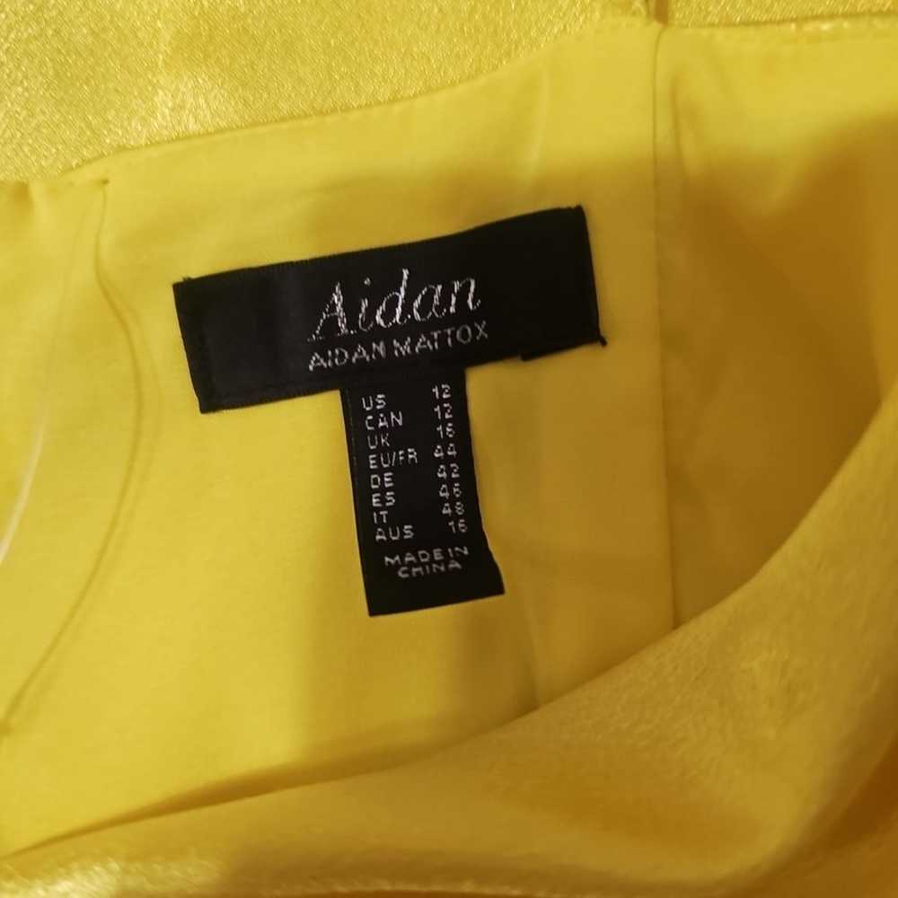 NWOT Aidan by Aidan Mattox Women Yellow V-Neck Dr… - image 8