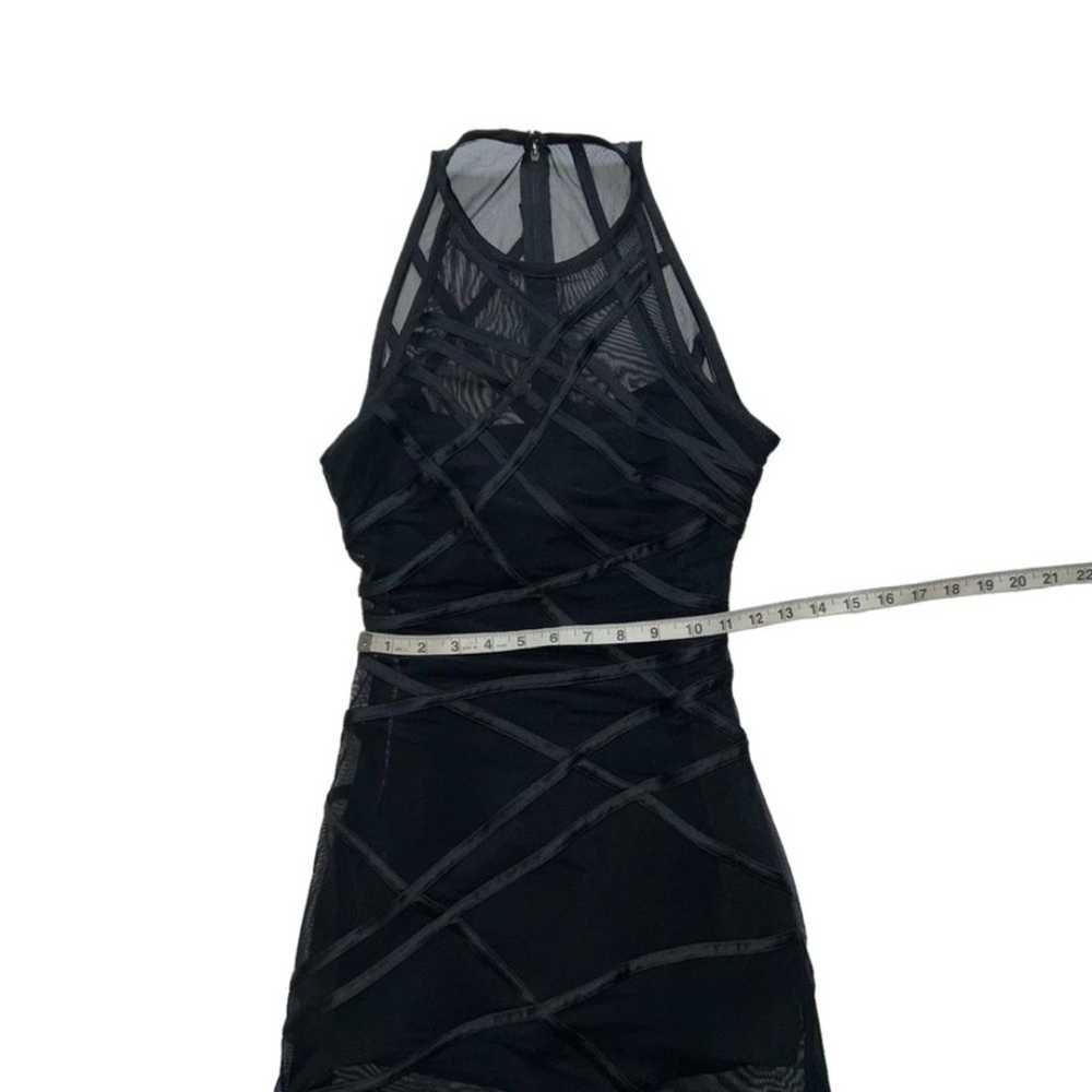 Tadashi Black Mesh Illusion Formal Cocktail Gown … - image 6