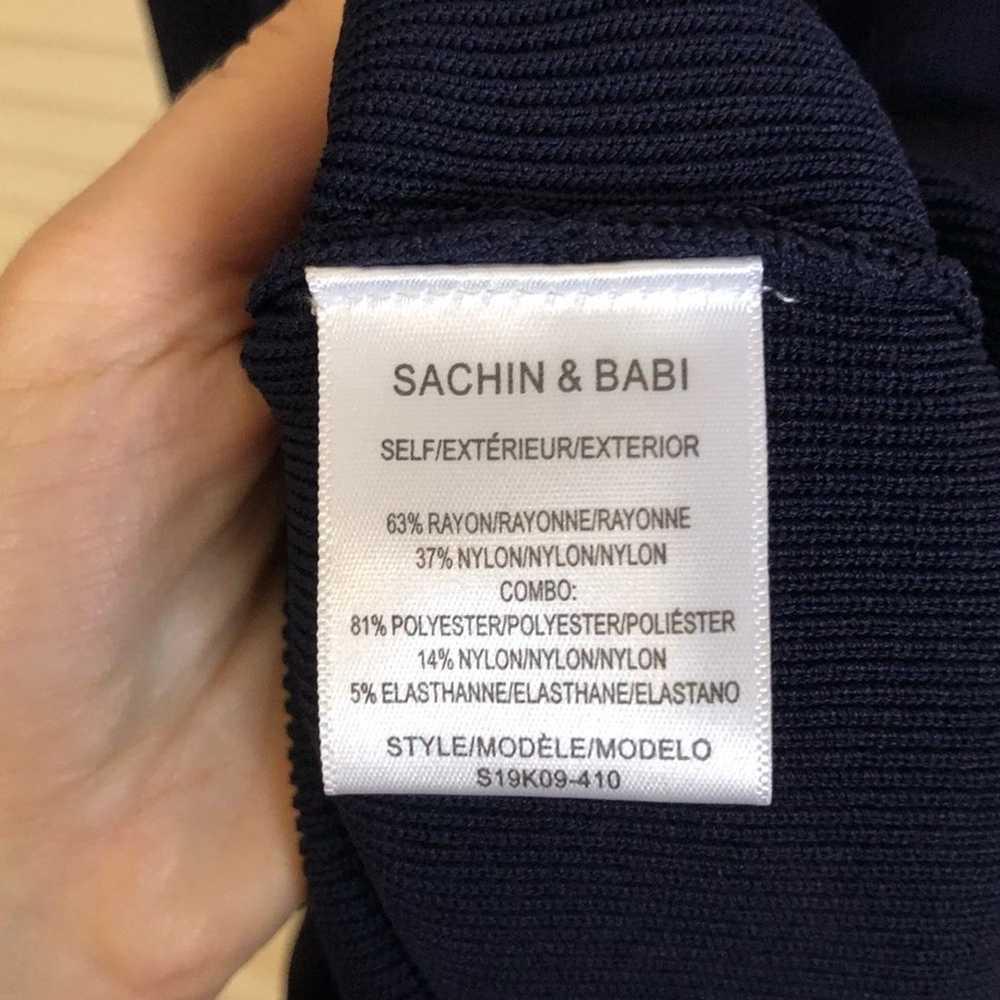 Sachin + Babi Midnight Blue Ribbed Knit Strapless… - image 8