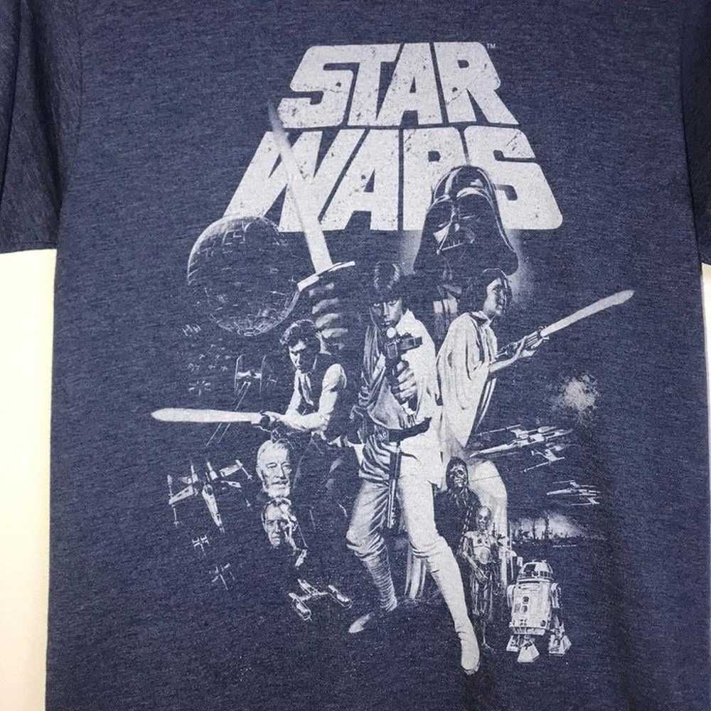 Blue Star Wars T-shirt. Original movie print. - image 2