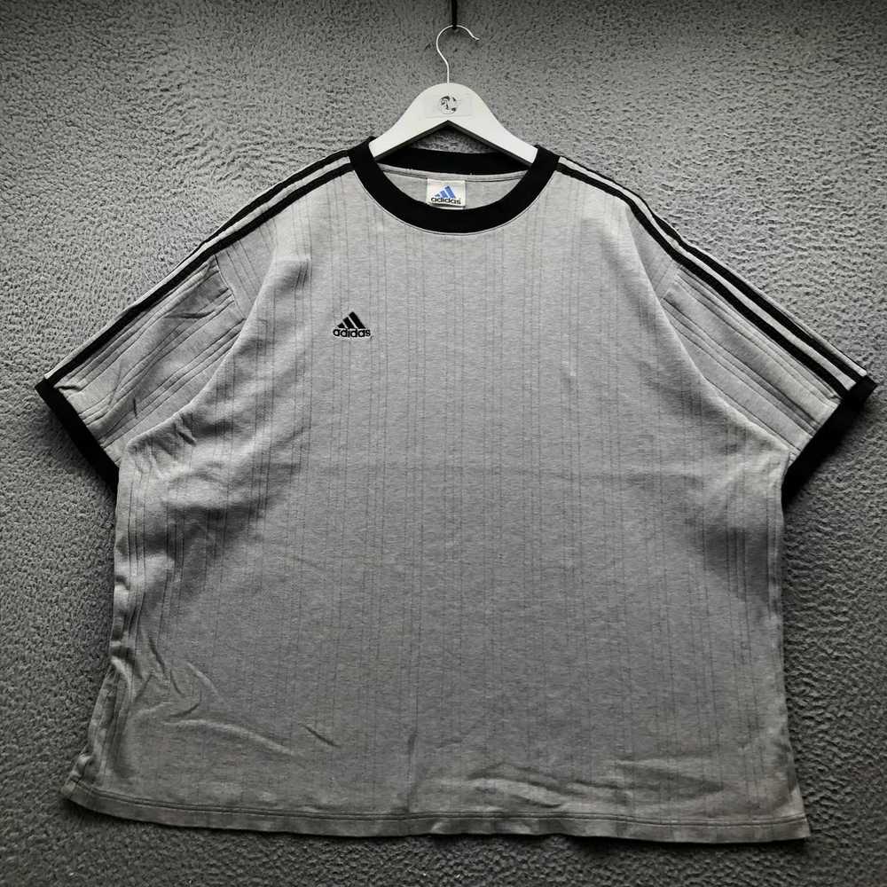 Vintage Adidas T-Shirt Men 2XL Short Sleeve Ringe… - image 1