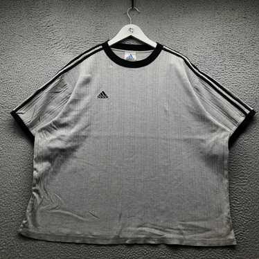 Vintage Adidas T-Shirt Men 2XL Short Sleeve Ringe… - image 1