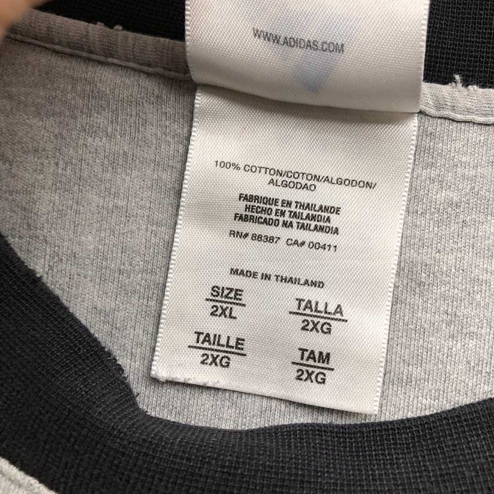 Vintage Adidas T-Shirt Men 2XL Short Sleeve Ringe… - image 9