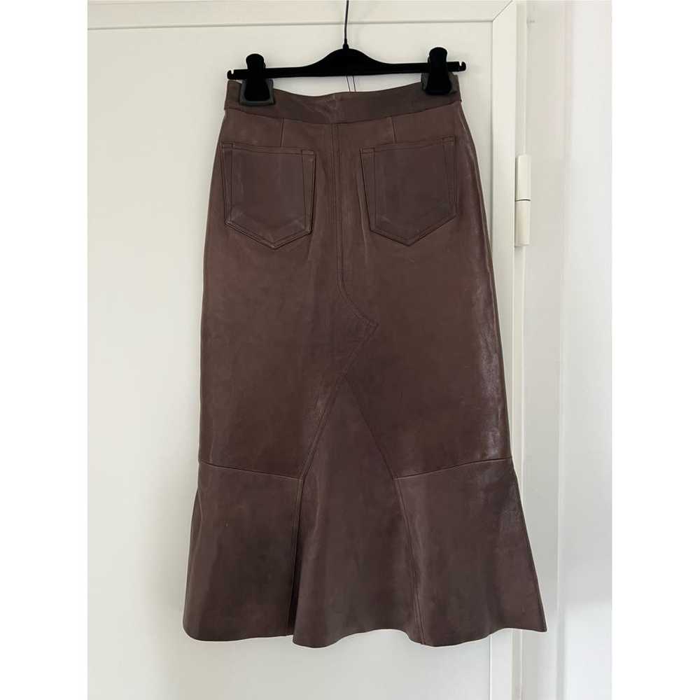 Rick Owens Leather mid-length skirt - image 2