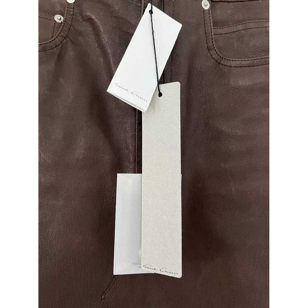 Rick Owens Leather mid-length skirt - image 3