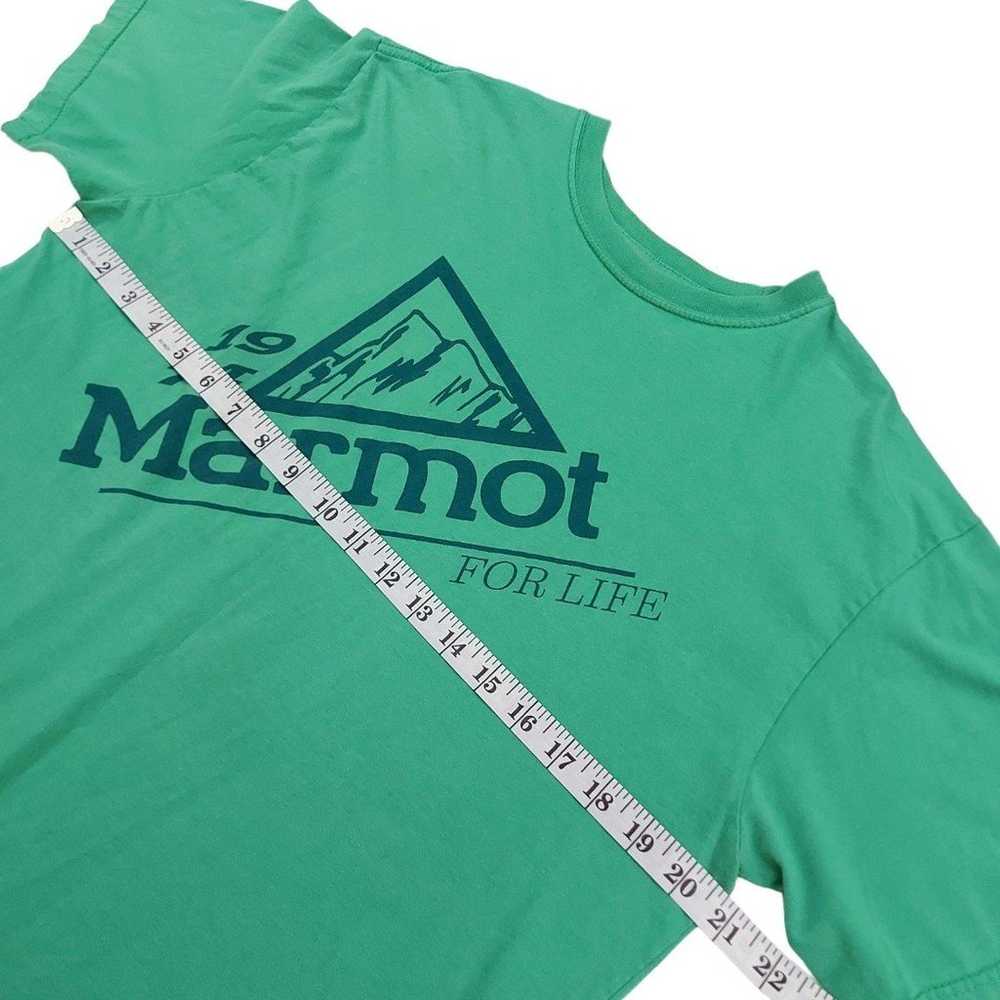 Marmot T-Shirt Mens Large Green Crew Neck Short S… - image 8