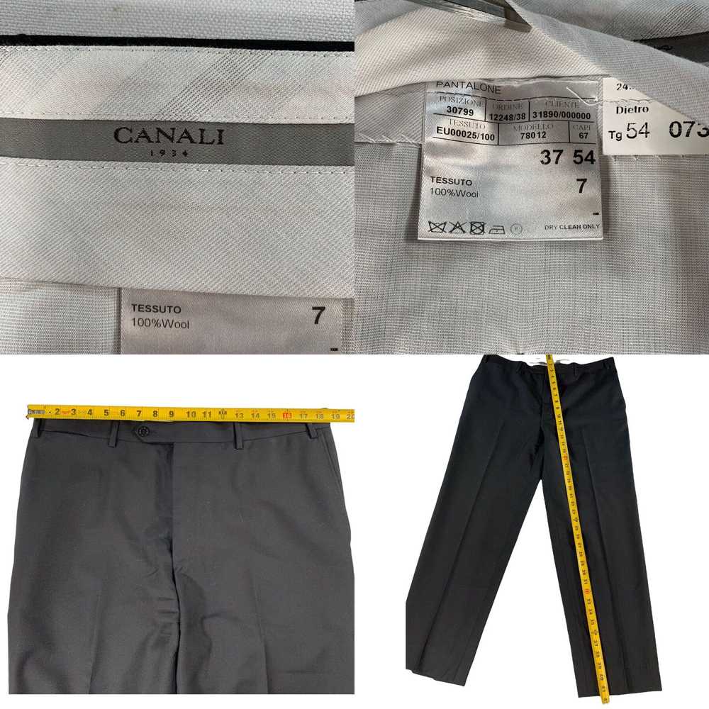 Canali Canali Men’s 100% Wool Flat Front Dress Pa… - image 4