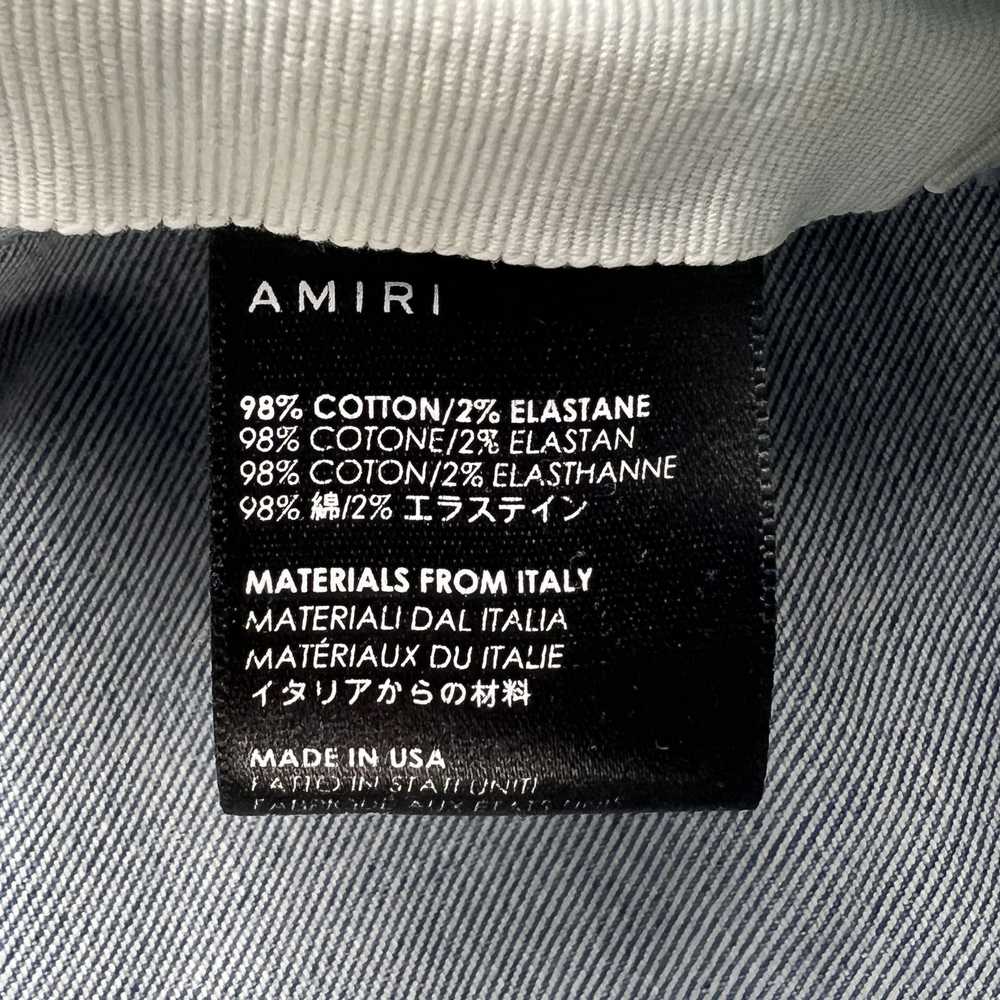 Amiri Amiri Blue Distressed Side Stripe Jeans - image 4