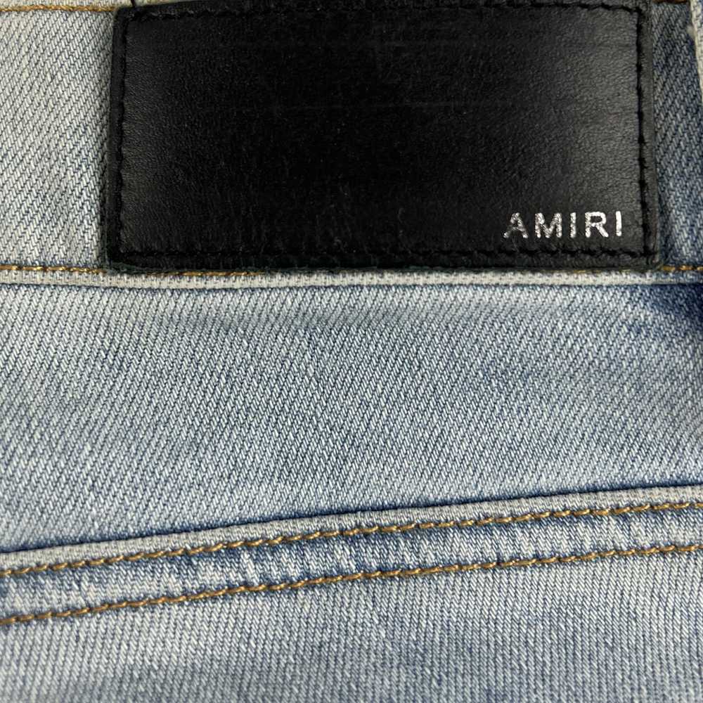 Amiri Amiri Blue Distressed Side Stripe Jeans - image 6