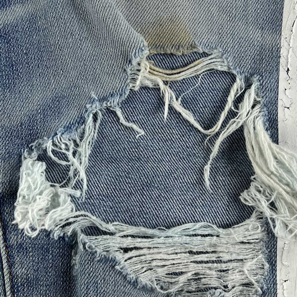 Amiri Amiri Blue Distressed Side Stripe Jeans - image 7