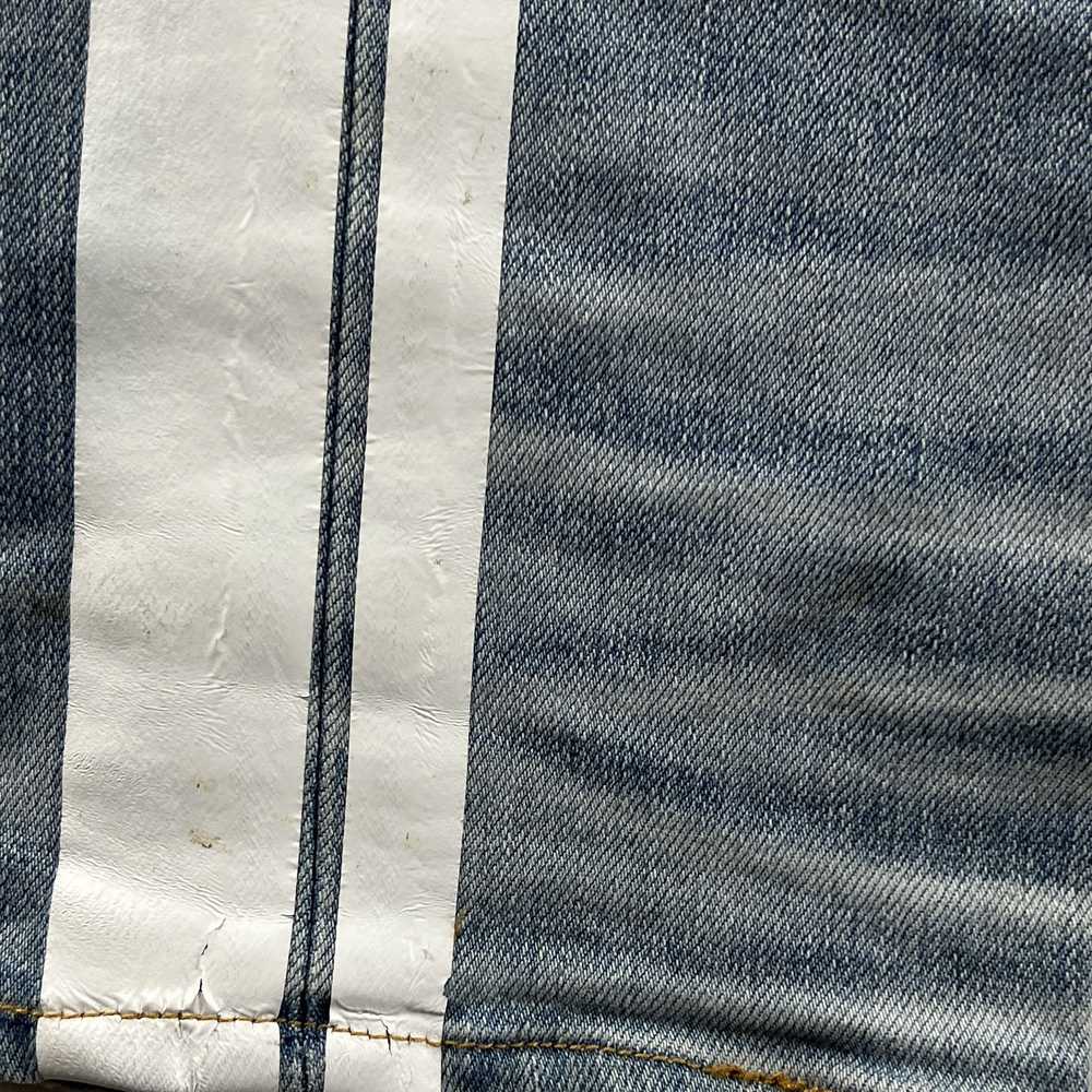Amiri Amiri Blue Distressed Side Stripe Jeans - image 8