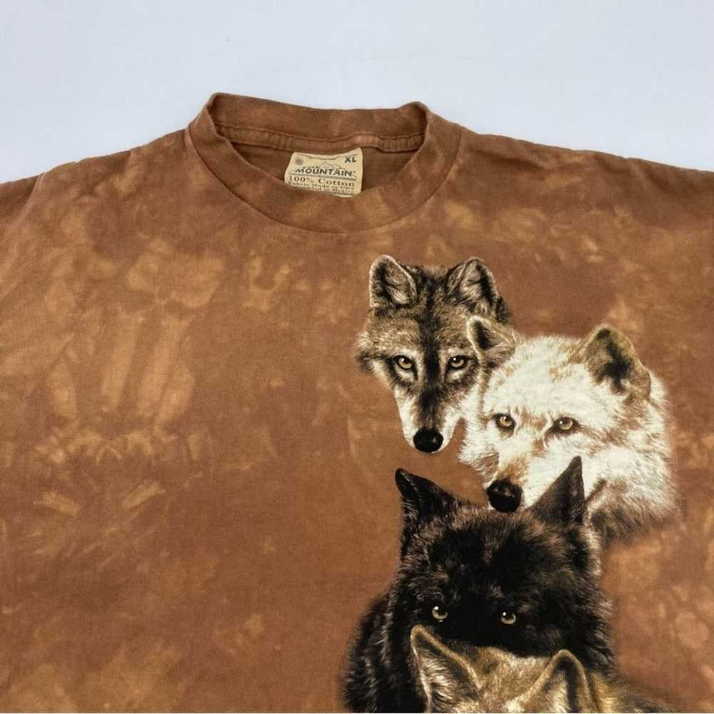 The Mountain Wolf Pack Graphic Tee Brown Tie-Dye … - image 2