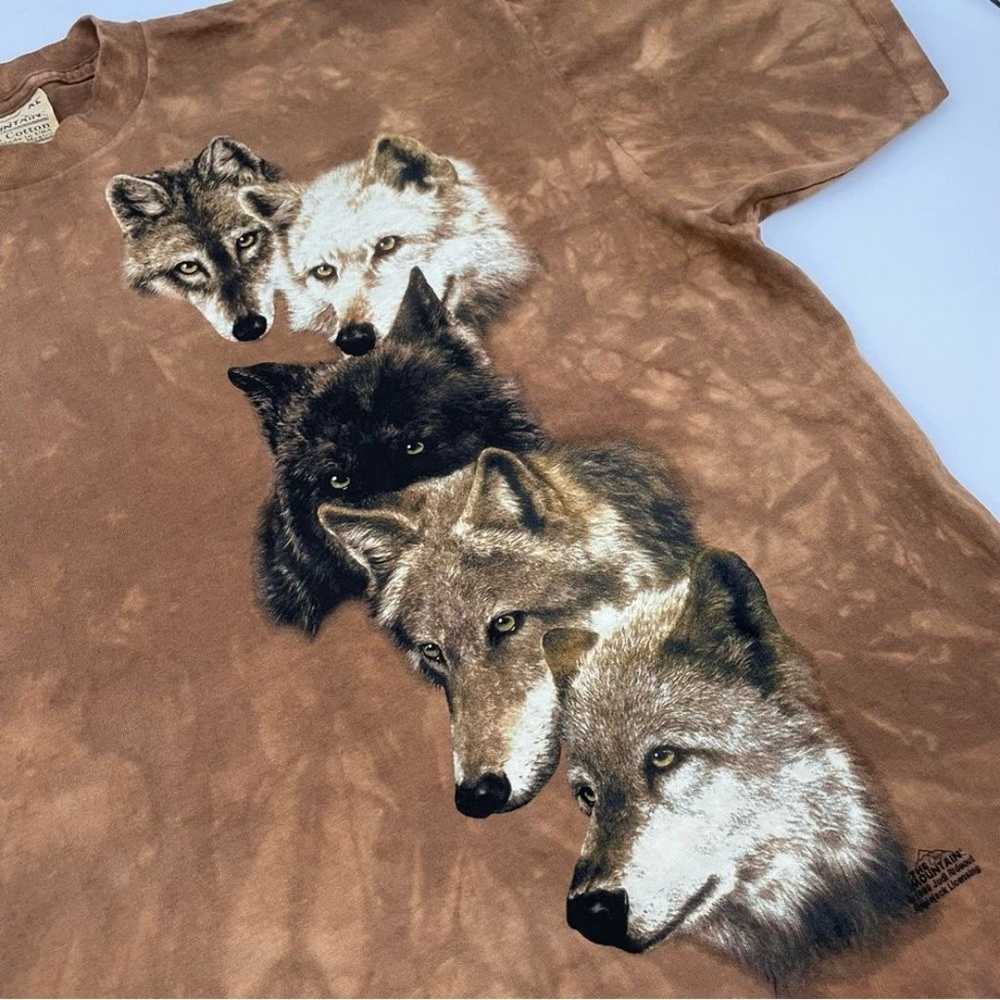 The Mountain Wolf Pack Graphic Tee Brown Tie-Dye … - image 5