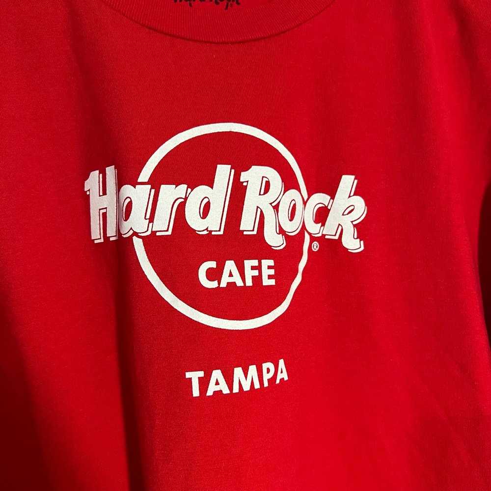 Hard Rock Cafe Tampa Florida Red White Short Slee… - image 2