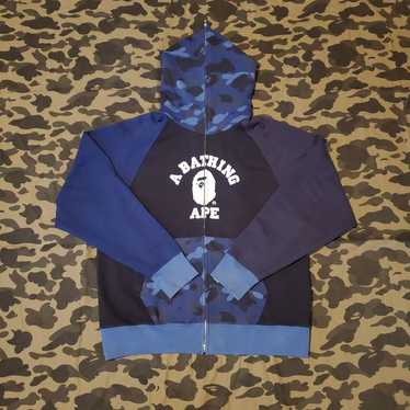 Bape Crazy Camo College Relaxed Full Zip Hoodie - image 1