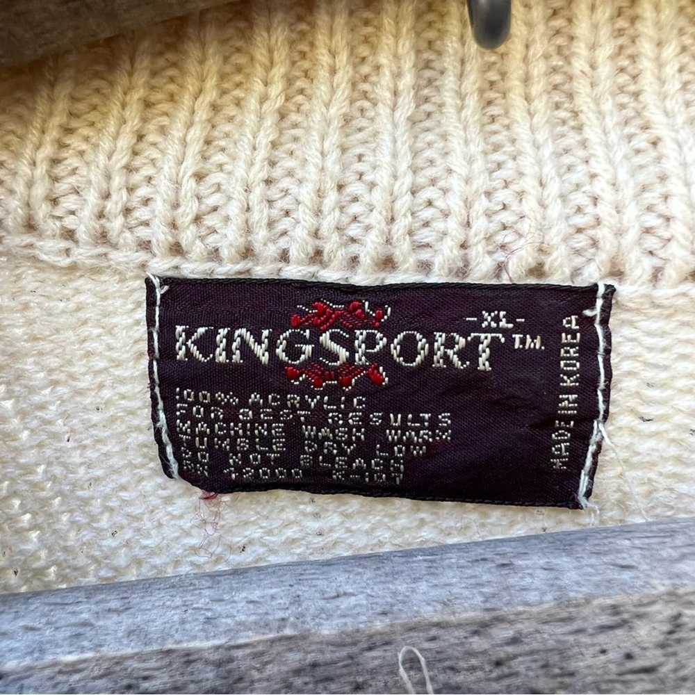 Vintage Vintage Kingsport neutral fair isle knit … - image 4