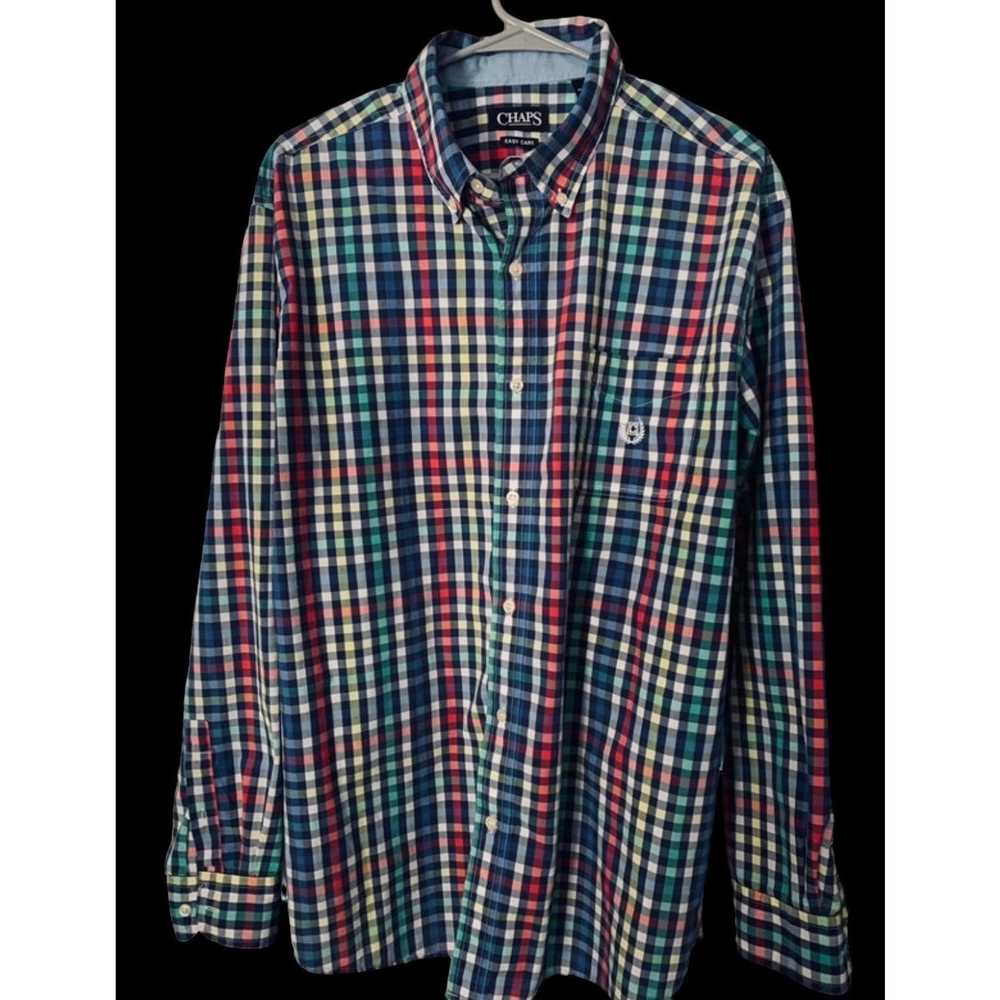 Chaps CHAPS Easy Care button down shirt multicolo… - image 1