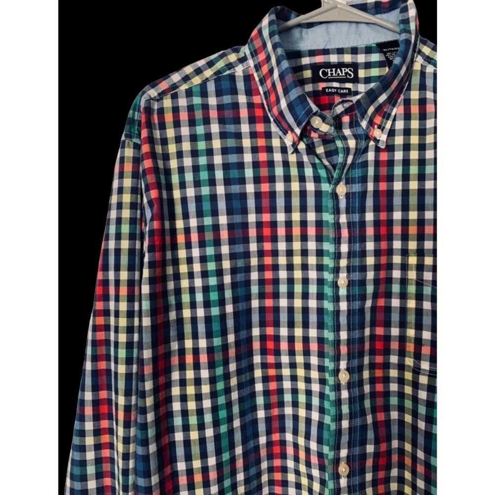 Chaps CHAPS Easy Care button down shirt multicolo… - image 6