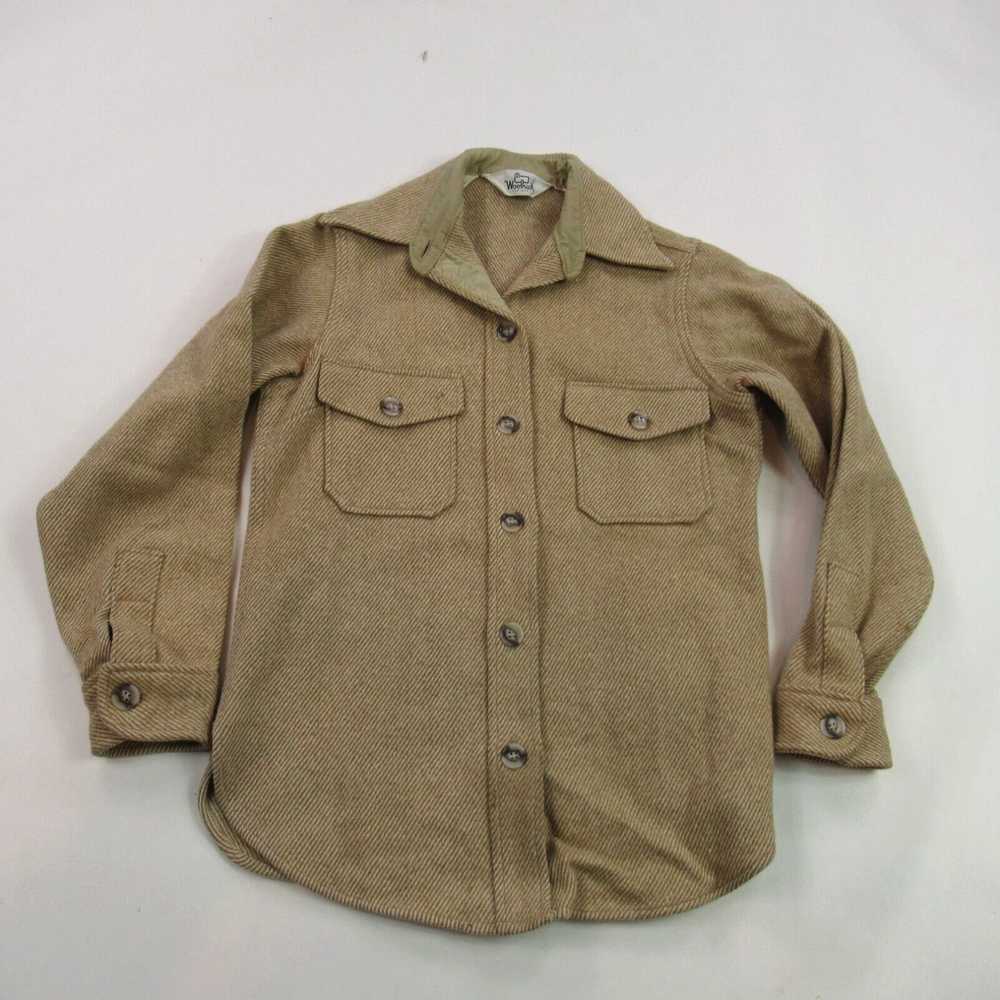 Vintage Woolrich Shirt Womens 12 Long Sleeve Brow… - image 1