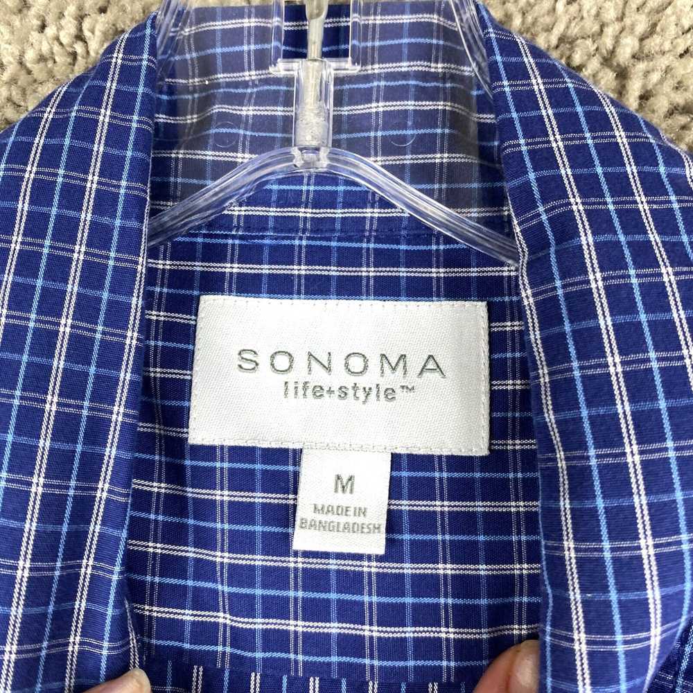 Vintage Sonoma Button-Up Shirt Men's Size M Blue … - image 2