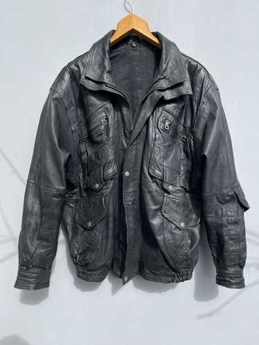Avant Garde × Japanese Brand × Leather Jacket Y2K 