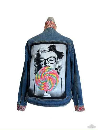Handmade Handcrafted Marilyn Monroe Denim Jacket W